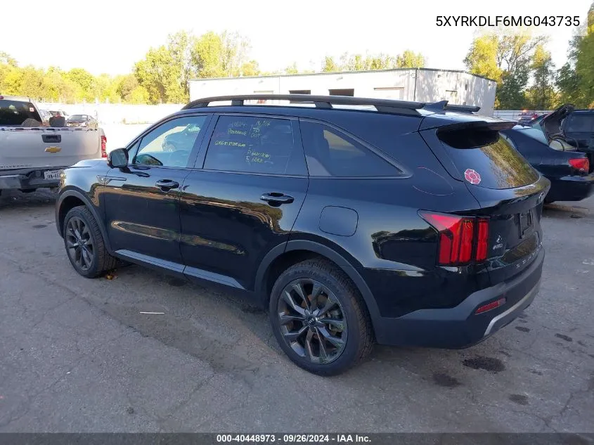 2021 Kia Sorento Sx Prestige VIN: 5XYRKDLF6MG043735 Lot: 40448973