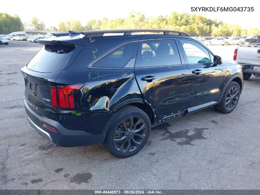 5XYRKDLF6MG043735 2021 Kia Sorento Sx Prestige