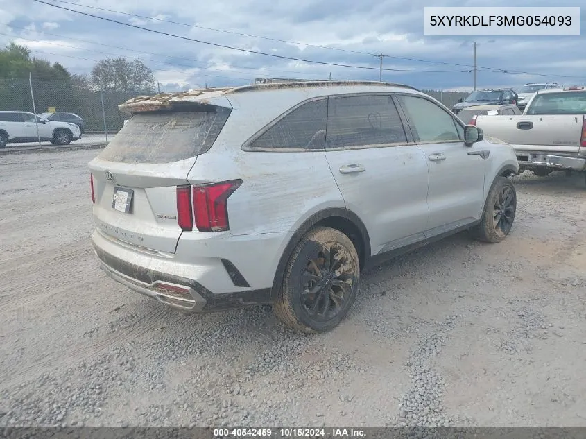 2021 Kia Sorento Sx VIN: 5XYRKDLF3MG054093 Lot: 40542459