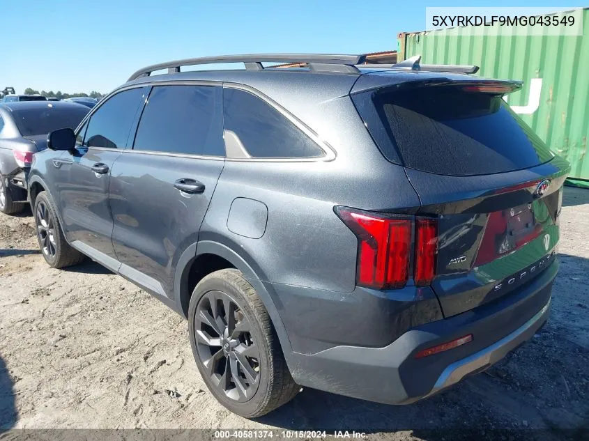 2021 Kia Sorento Sx Prestige VIN: 5XYRKDLF9MG043549 Lot: 40581374