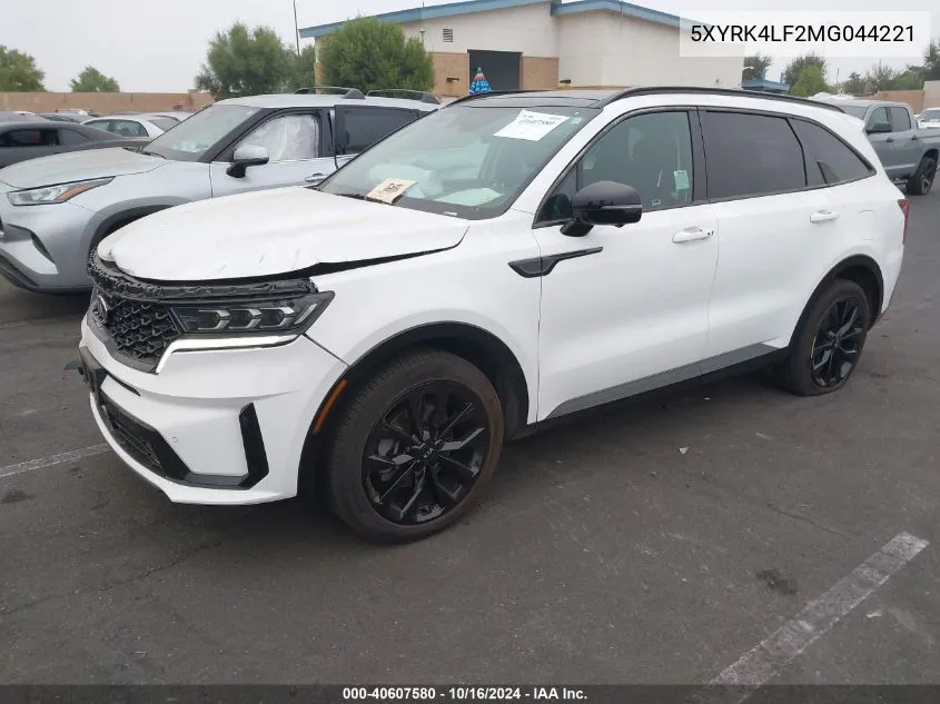 2021 Kia Sorento Sx Prestige VIN: 5XYRK4LF2MG044221 Lot: 40607580