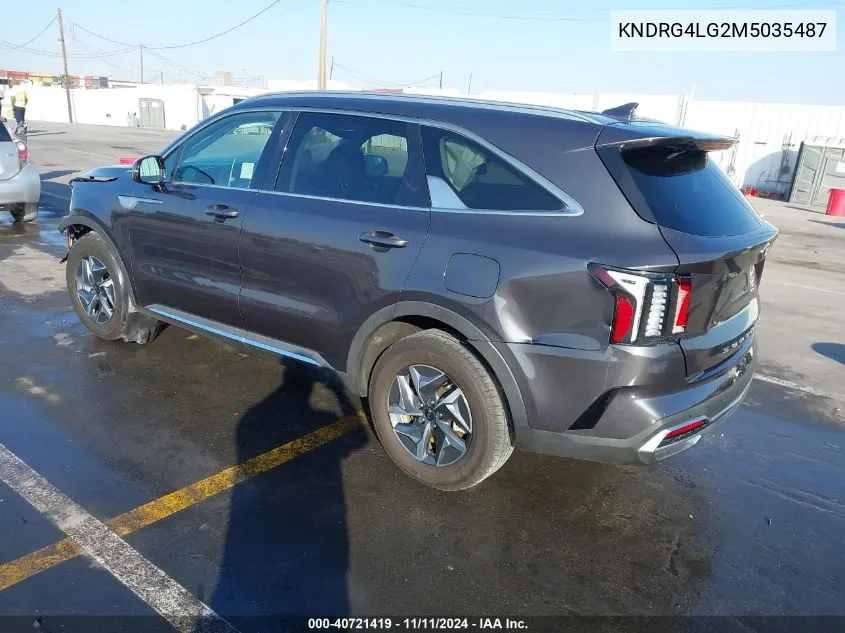 2021 Kia Sorento Hybrid S VIN: KNDRG4LG2M5035487 Lot: 40721419