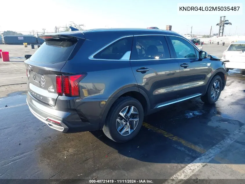 2021 Kia Sorento Hybrid S VIN: KNDRG4LG2M5035487 Lot: 40721419