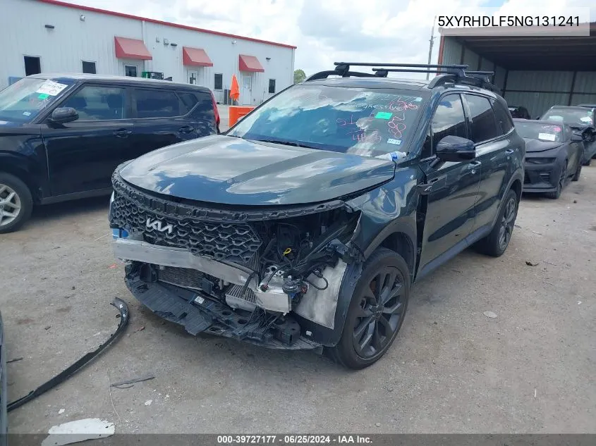 5XYRHDLF5NG131241 2022 Kia Sorento X-Line Ex