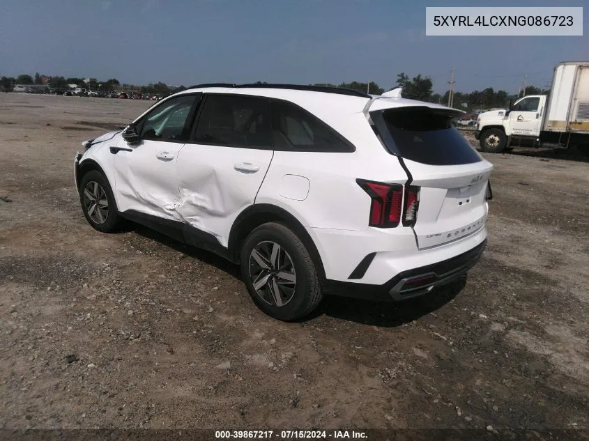 2022 Kia Sorento S VIN: 5XYRL4LCXNG086723 Lot: 39867217