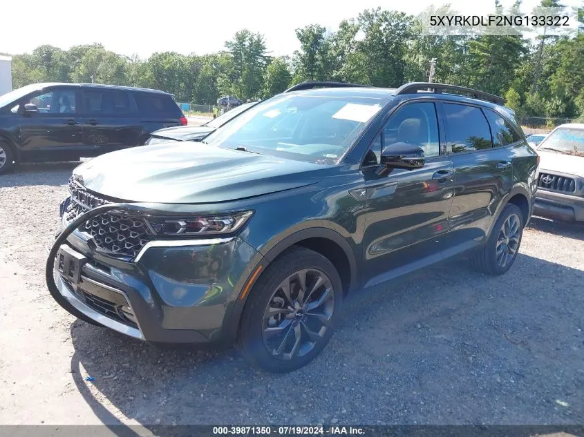 2022 Kia Sorento X-Line Sx Prestige VIN: 5XYRKDLF2NG133322 Lot: 39871350