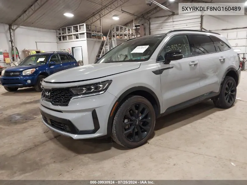 2022 Kia Sorento Sx VIN: 5XYRKDLF8NG160489 Lot: 39930924