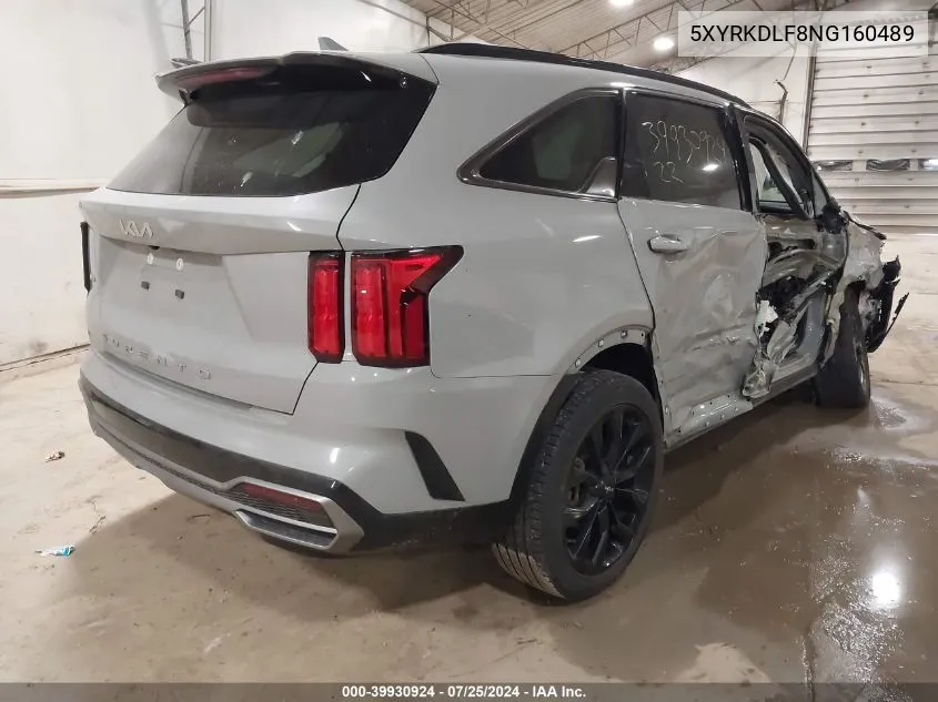 2022 Kia Sorento Sx VIN: 5XYRKDLF8NG160489 Lot: 39930924