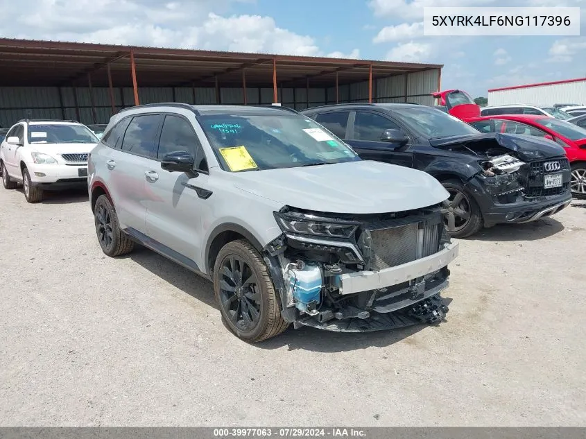 2022 Kia Sorento Sx/Sxp VIN: 5XYRK4LF6NG117396 Lot: 39977063