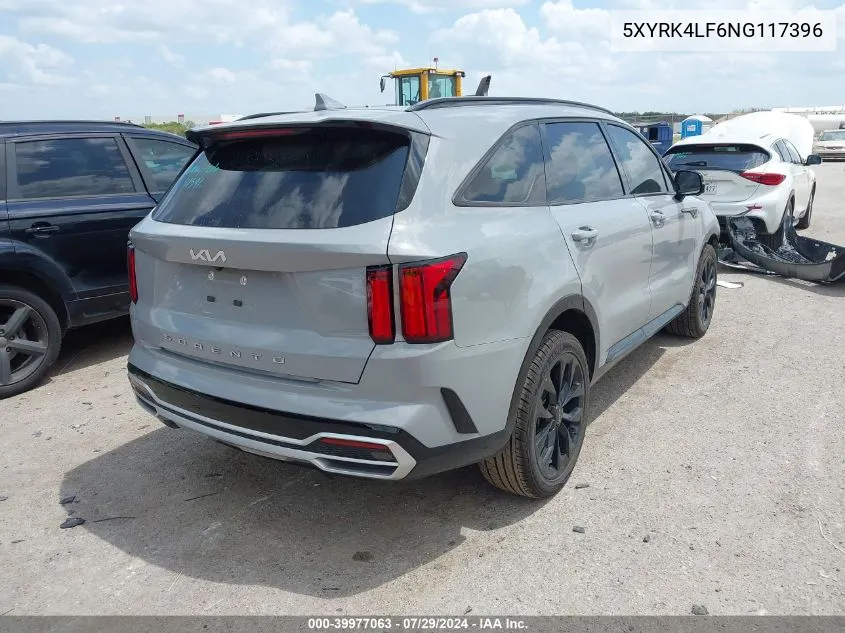 2022 Kia Sorento Sx/Sxp VIN: 5XYRK4LF6NG117396 Lot: 39977063