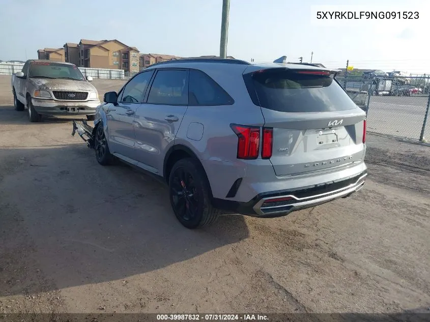 5XYRKDLF9NG091523 2022 Kia Sorento Sx