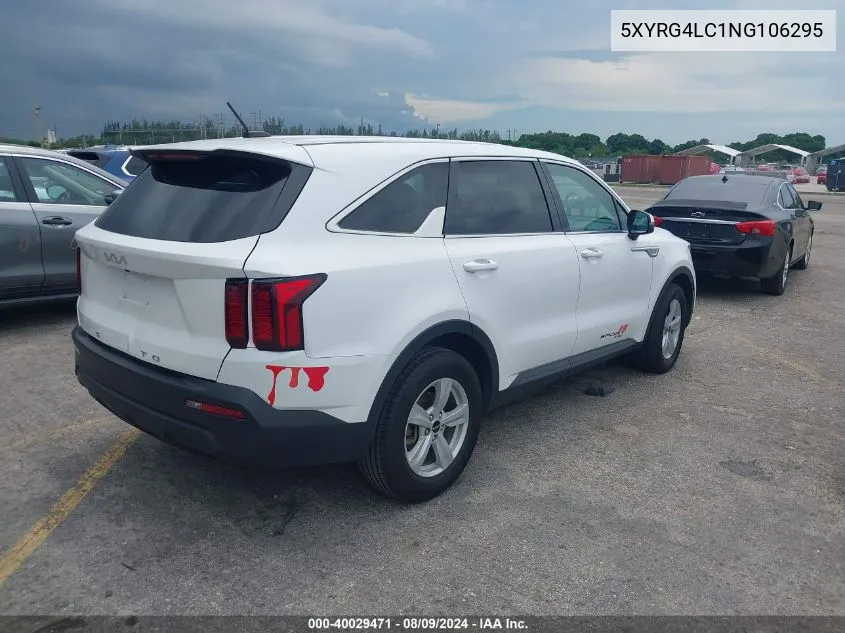 2022 Kia Sorento Lx VIN: 5XYRG4LC1NG106295 Lot: 40029471