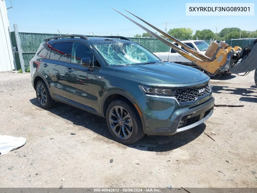 2022 Kia Sorento X-Line Sx Prestige VIN: 5XYRKDLF3NG089301 Lot: 40042612