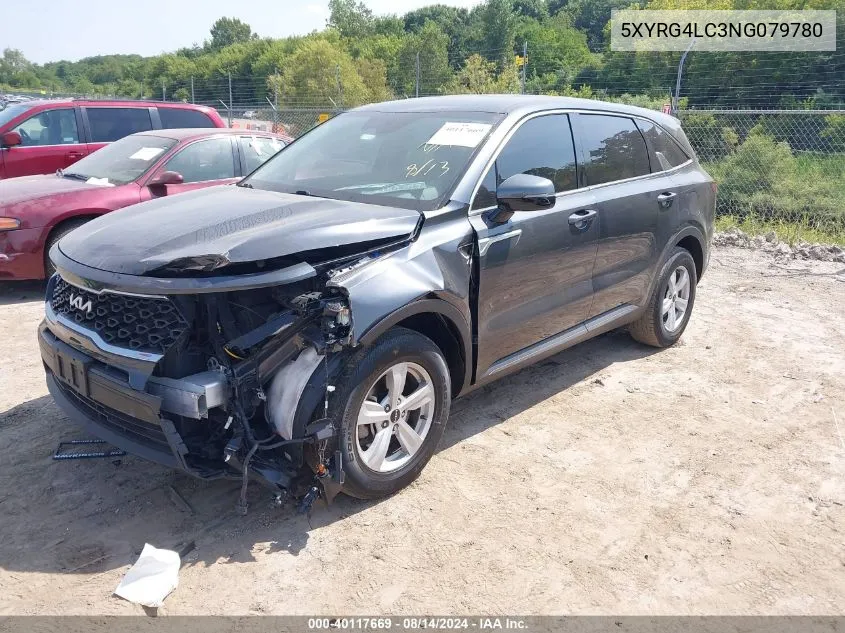 2022 Kia Sorento Lx VIN: 5XYRG4LC3NG079780 Lot: 40117669