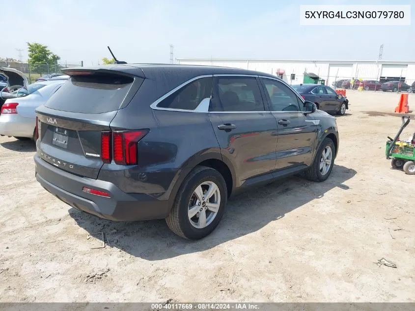 2022 Kia Sorento Lx VIN: 5XYRG4LC3NG079780 Lot: 40117669