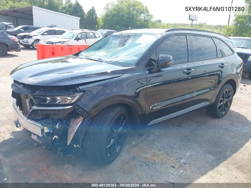 2022 Kia Sorento Sx/Sxp VIN: 5XYRK4LF6NG101280 Lot: 40129363