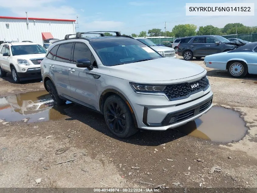 2022 Kia Sorento Sx VIN: 5XYRKDLF6NG141522 Lot: 40149874