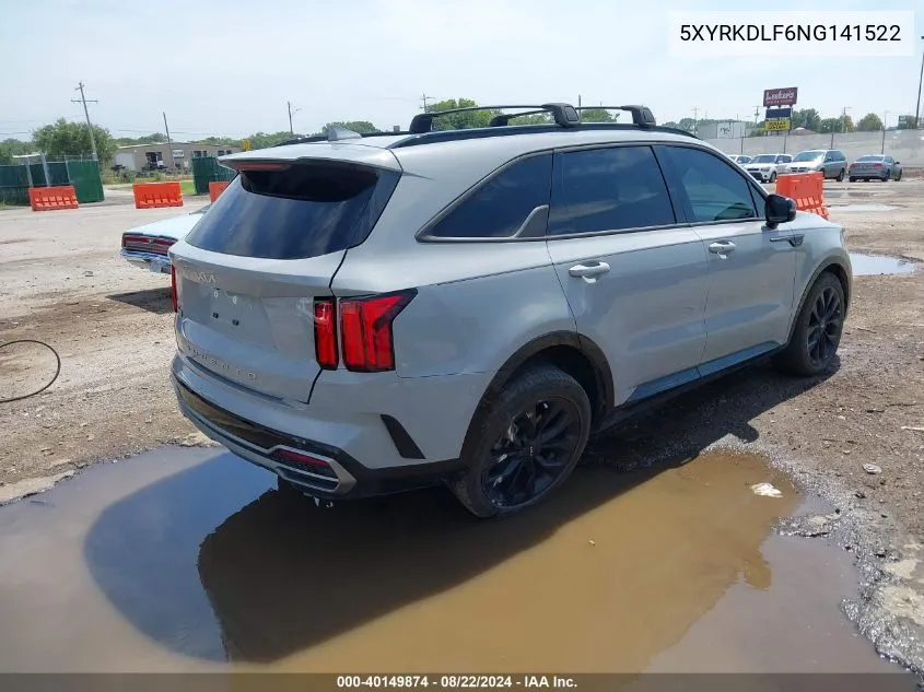 5XYRKDLF6NG141522 2022 Kia Sorento Sx