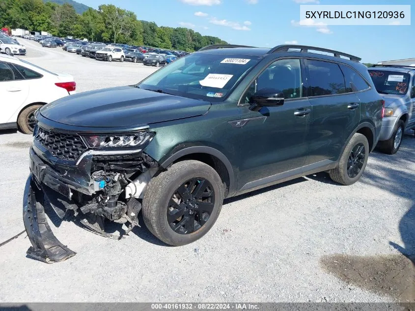 2022 Kia Sorento X-Line S VIN: 5XYRLDLC1NG120936 Lot: 40161932