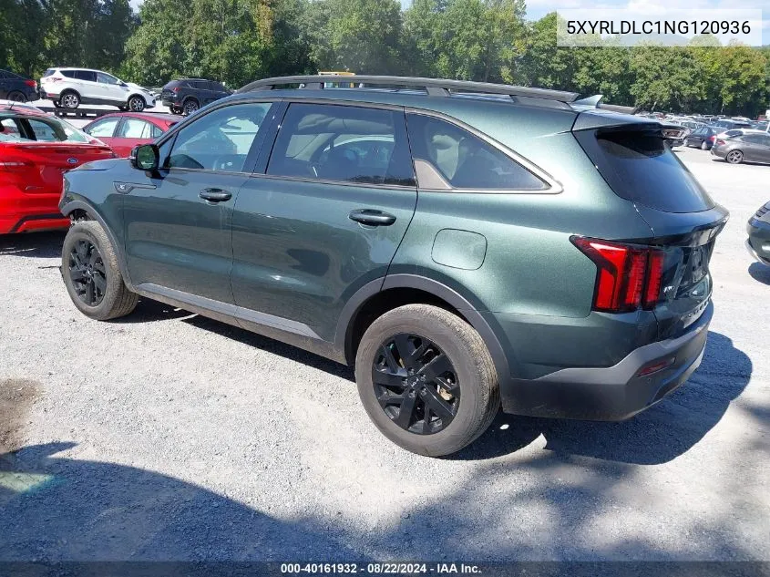 2022 Kia Sorento X-Line S VIN: 5XYRLDLC1NG120936 Lot: 40161932