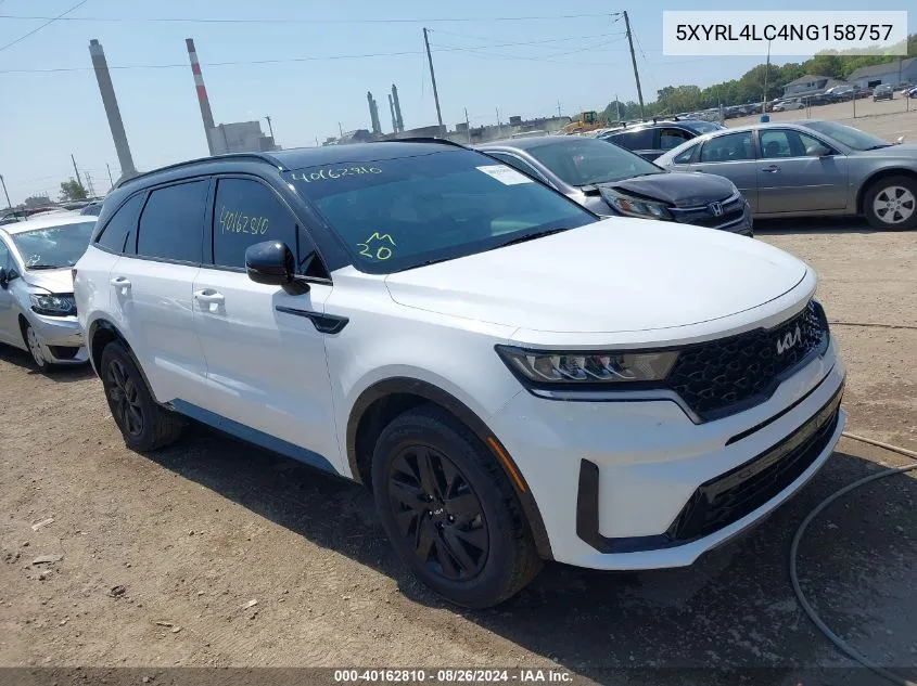 2022 Kia Sorento S VIN: 5XYRL4LC4NG158757 Lot: 40162810