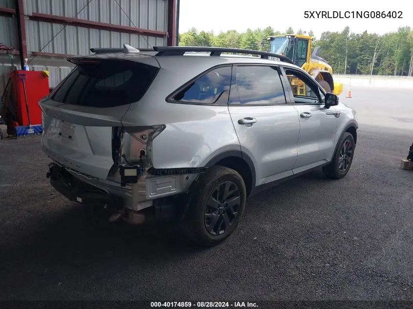 2022 Kia Sorento X-Line S VIN: 5XYRLDLC1NG086402 Lot: 40174859