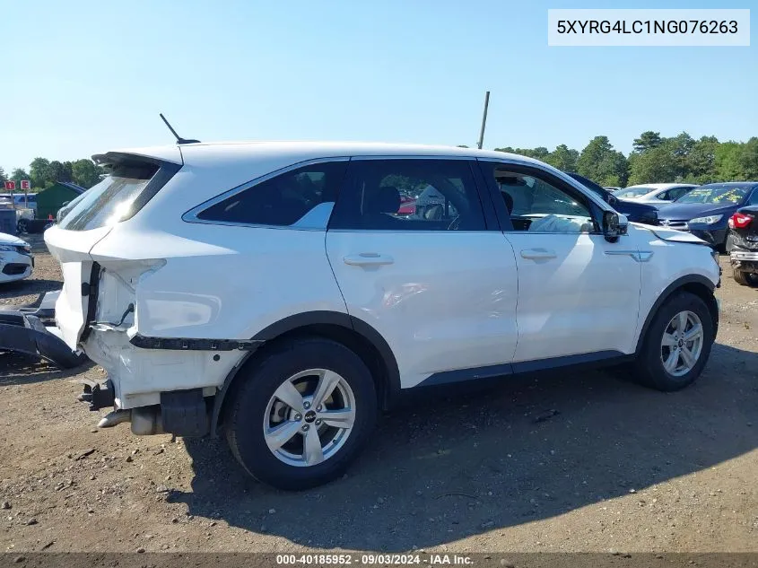 2022 Kia Sorento Lx VIN: 5XYRG4LC1NG076263 Lot: 40185952