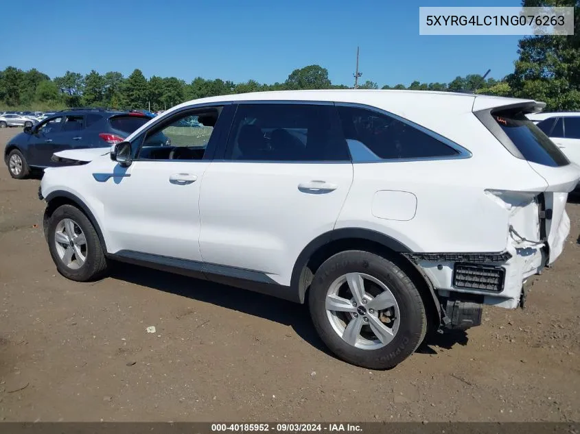 2022 Kia Sorento Lx VIN: 5XYRG4LC1NG076263 Lot: 40185952