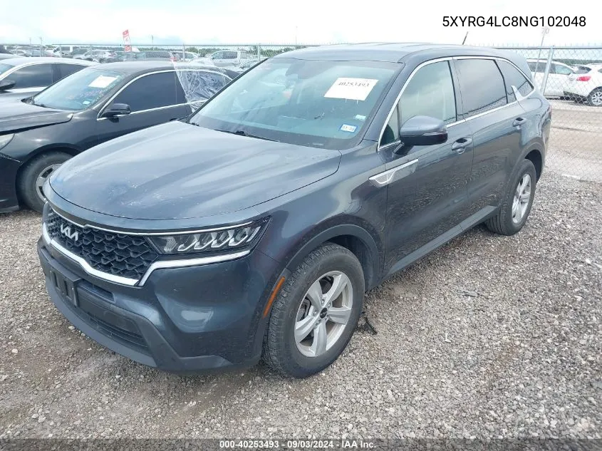 2022 Kia Sorento Lx VIN: 5XYRG4LC8NG102048 Lot: 40253493