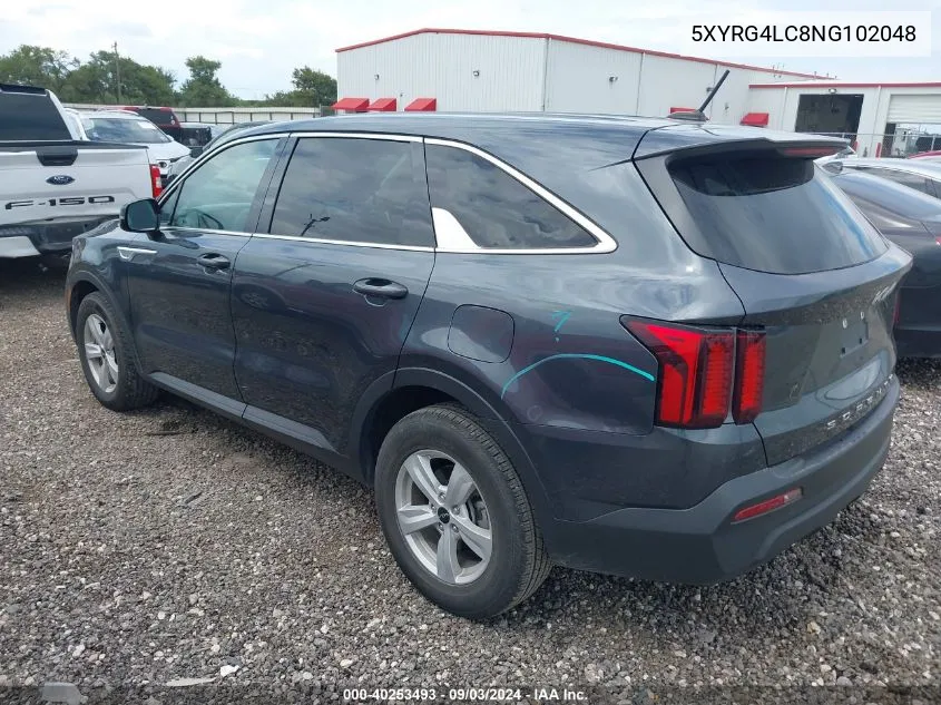 2022 Kia Sorento Lx VIN: 5XYRG4LC8NG102048 Lot: 40253493