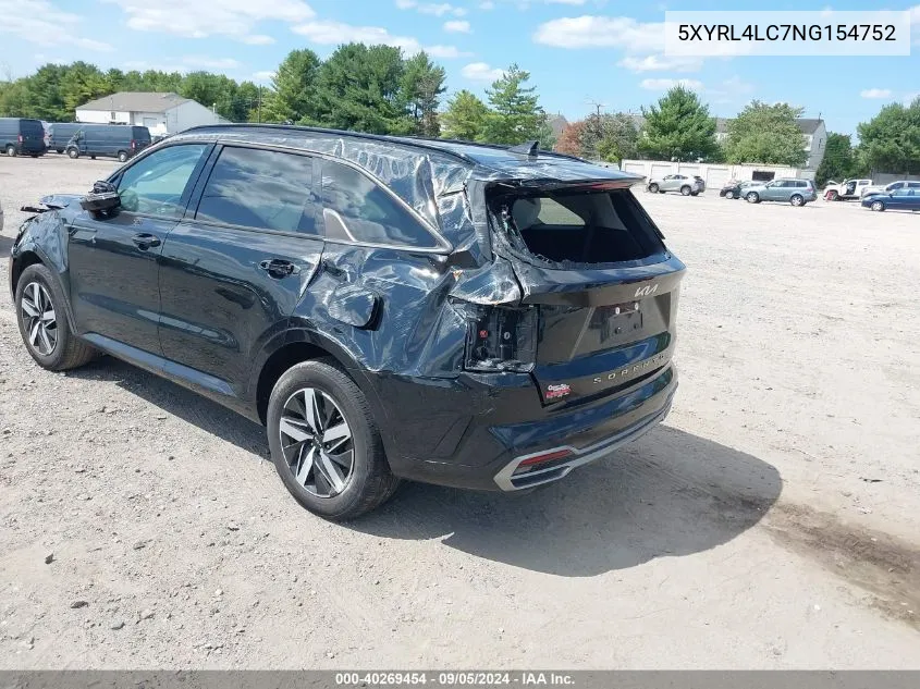 2022 Kia Sorento S VIN: 5XYRL4LC7NG154752 Lot: 40269454