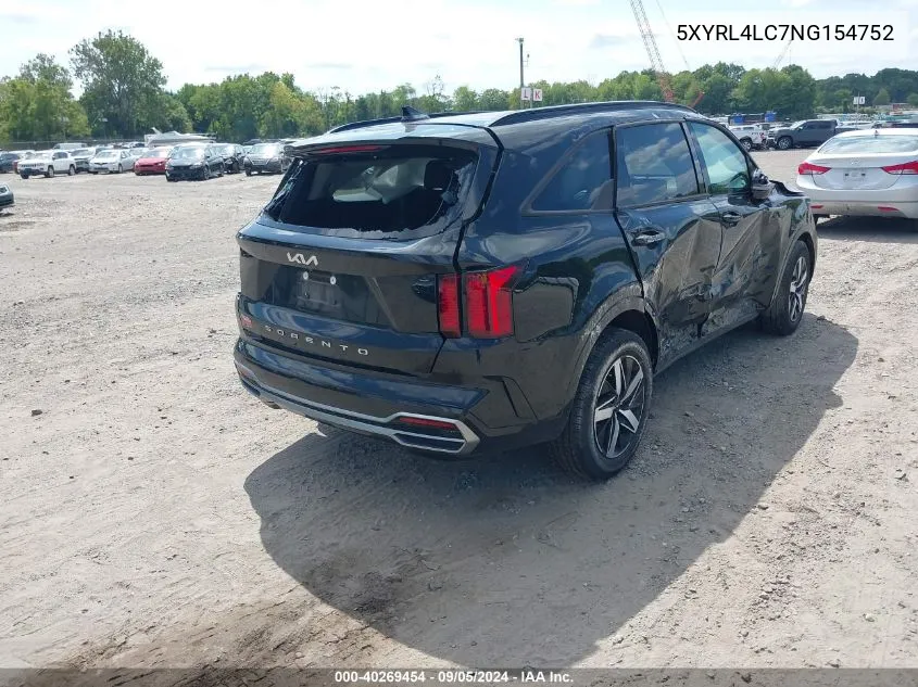 5XYRL4LC7NG154752 2022 Kia Sorento S