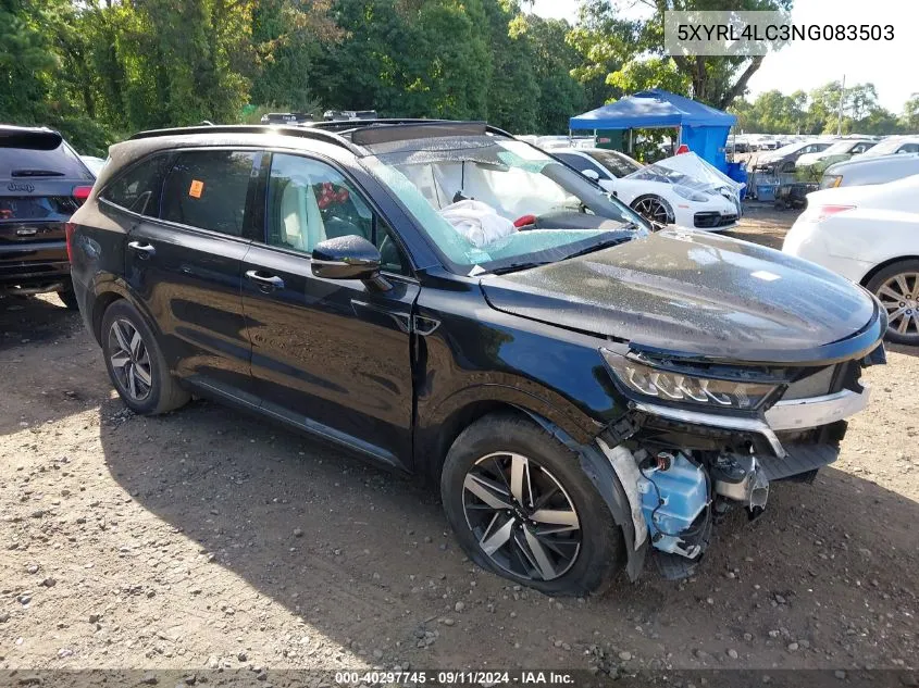 2022 Kia Sorento S VIN: 5XYRL4LC3NG083503 Lot: 40297745