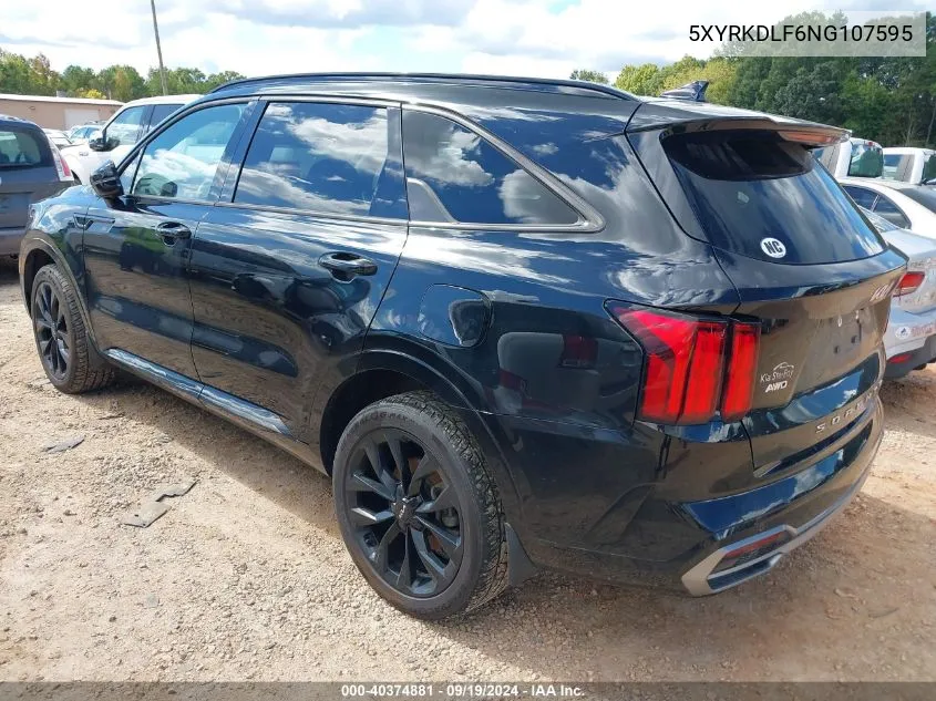 2022 Kia Sorento Sx/X-Line Sx Prestige VIN: 5XYRKDLF6NG107595 Lot: 40374881