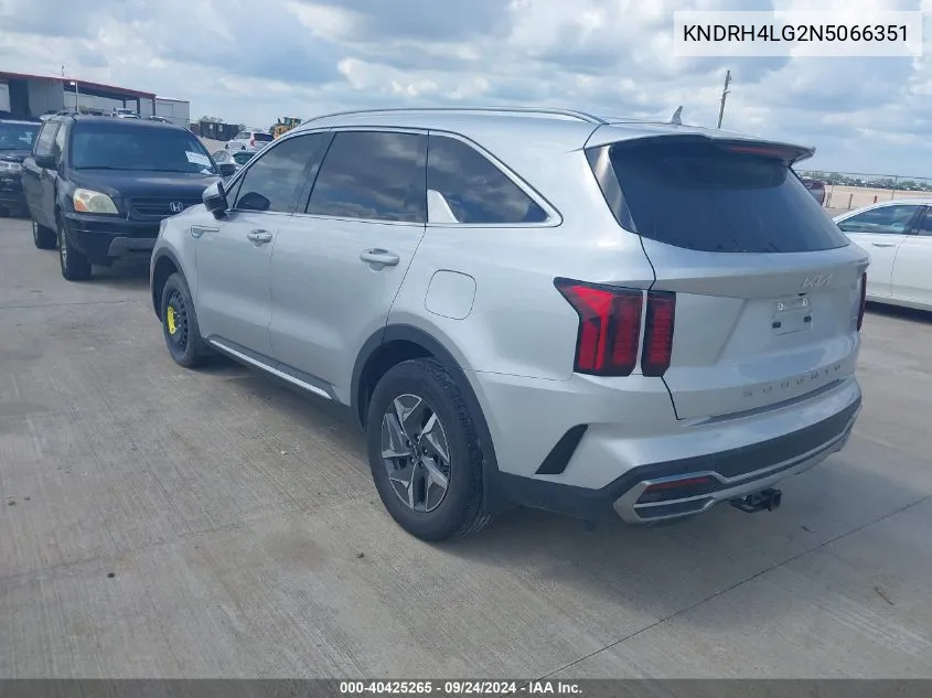 KNDRH4LG2N5066351 2022 Kia Sorento Hybrid Ex