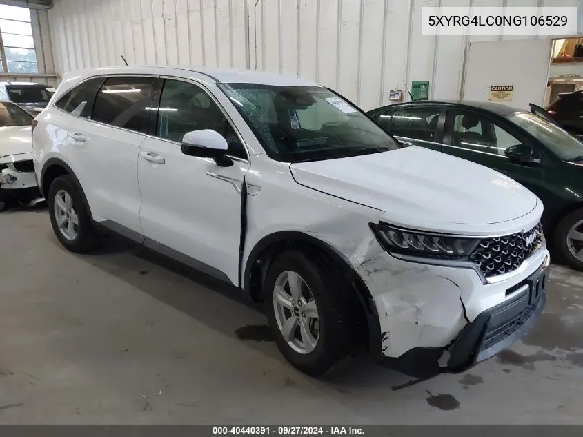 2022 Kia Sorento Lx VIN: 5XYRG4LC0NG106529 Lot: 40440391