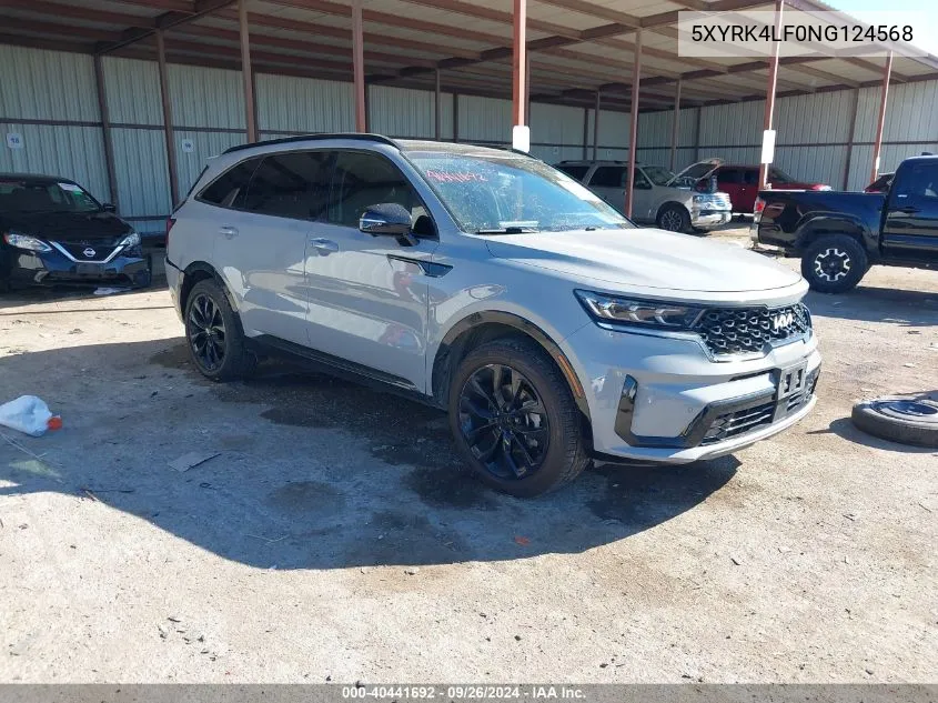 2022 Kia Sorento Sx/Sxp VIN: 5XYRK4LF0NG124568 Lot: 40441692