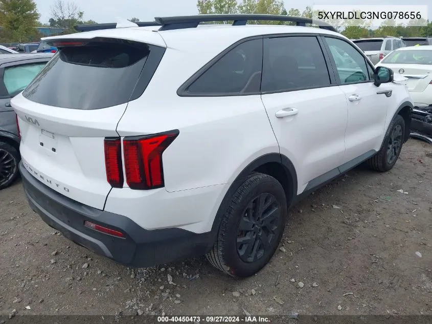 2022 Kia Sorento X-Line S VIN: 5XYRLDLC3NG078656 Lot: 40450473