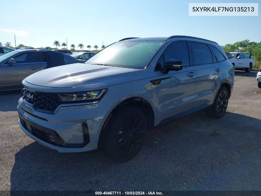 2022 Kia Sorento Sx Prestige VIN: 5XYRK4LF7NG135213 Lot: 40467711