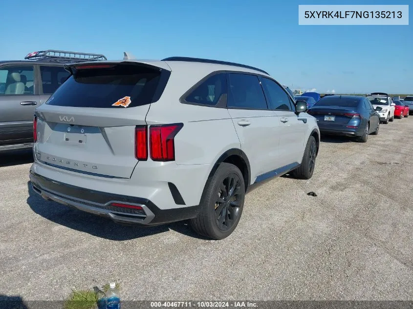 2022 Kia Sorento Sx Prestige VIN: 5XYRK4LF7NG135213 Lot: 40467711