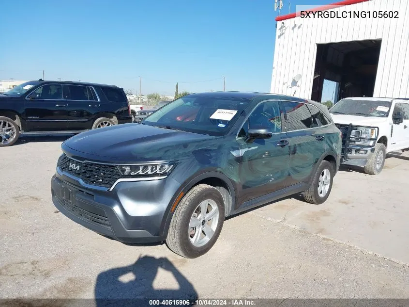 2022 Kia Sorento Lx VIN: 5XYRGDLC1NG105602 Lot: 40515906