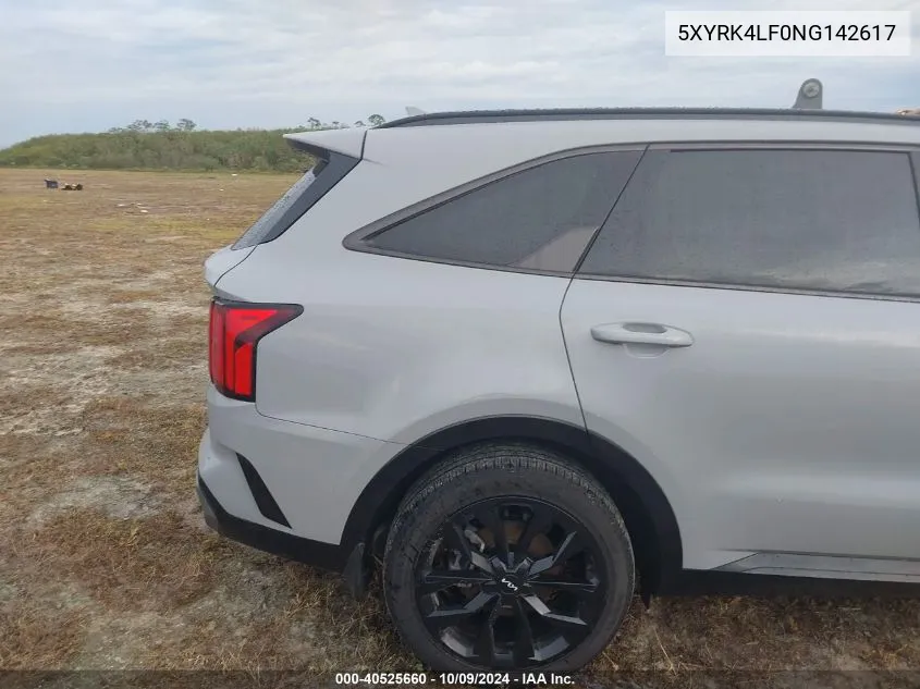 2022 Kia Sorento Sx/Sxp VIN: 5XYRK4LF0NG142617 Lot: 40525660