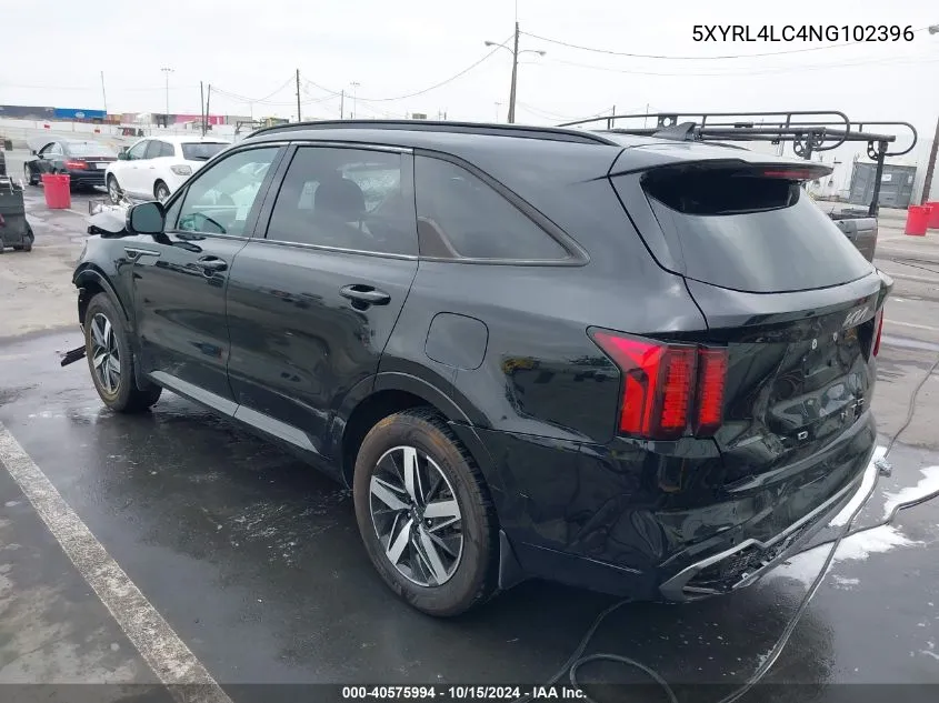 2022 Kia Sorento S VIN: 5XYRL4LC4NG102396 Lot: 40575994