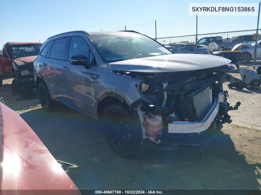 2022 Kia Sorento Sx VIN: 5XYRKDLF8NG153865 Lot: 40667769