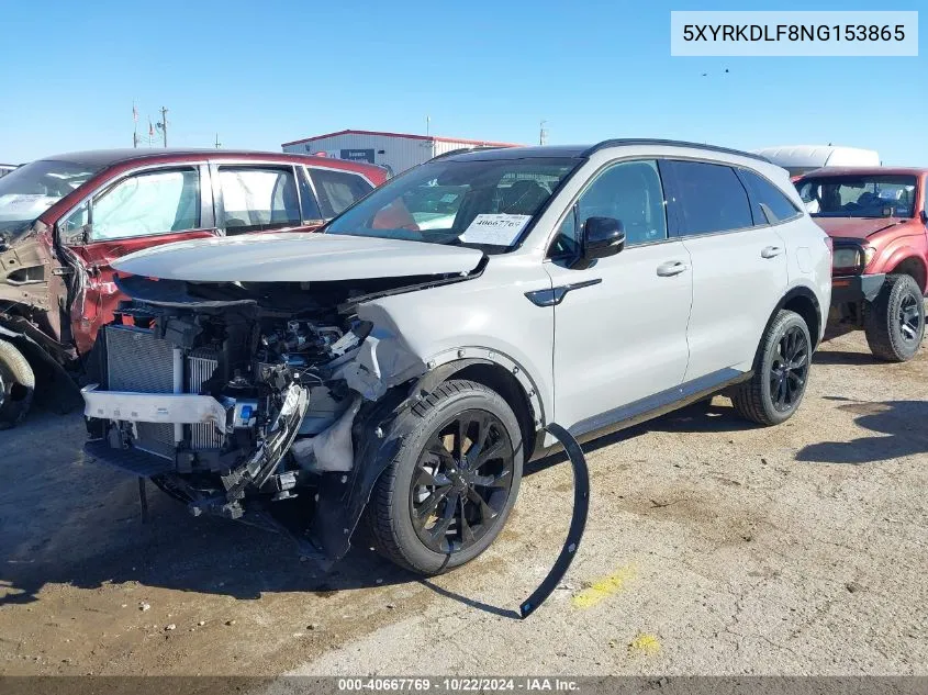 2022 Kia Sorento Sx VIN: 5XYRKDLF8NG153865 Lot: 40667769