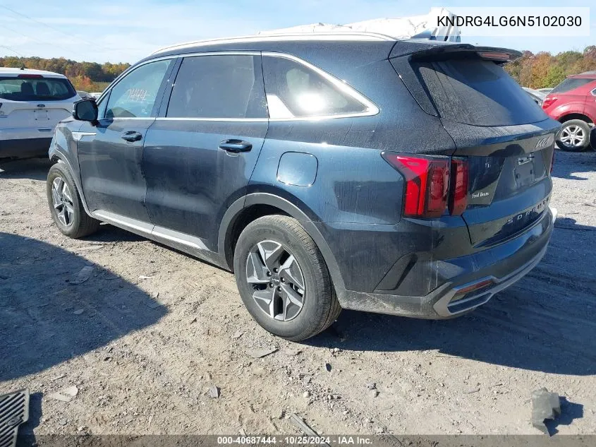 2022 Kia Sorento Hybrid S VIN: KNDRG4LG6N5102030 Lot: 40687444