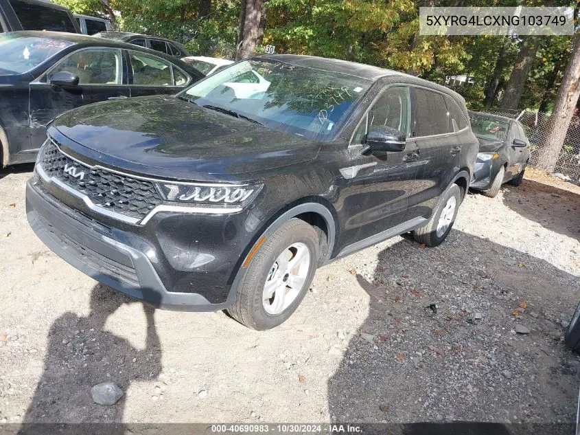 2022 Kia Sorento Lx VIN: 5XYRG4LCXNG103749 Lot: 40690983