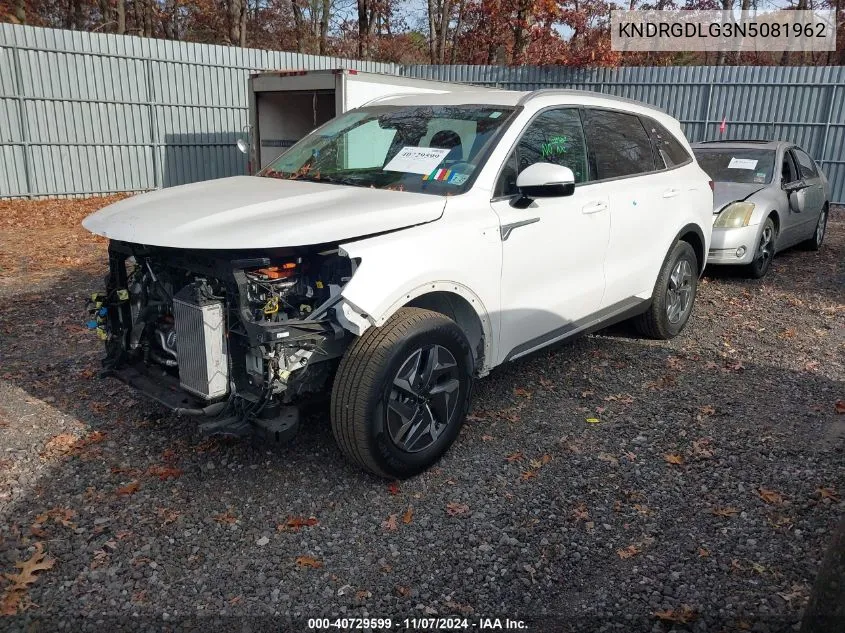 2022 Kia Sorento Hybrid S VIN: KNDRGDLG3N5081962 Lot: 40729599