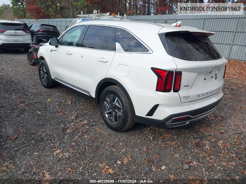 2022 Kia Sorento Hybrid S VIN: KNDRGDLG3N5081962 Lot: 40729599