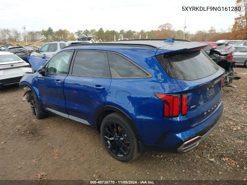 2022 Kia Sorento Sx VIN: 5XYRKDLF9NG161280 Lot: 40735770